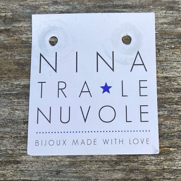 Nina Tra Le Nuvole Blue Saphire/Cobalt Fan Star Rhinestone Earrings. New(NIB) - Picture 9 of 11